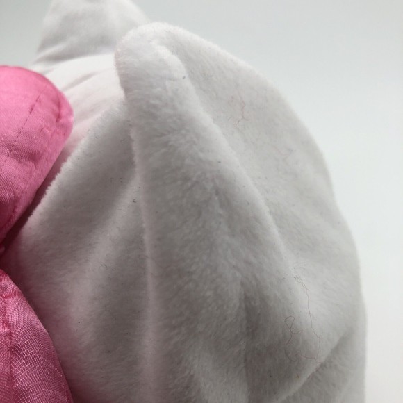 Hello Kitty Pillow Plush Winking Face Head Shape Zipper Pocket Pink Bow 13" FLAW - Picture 2 of 13